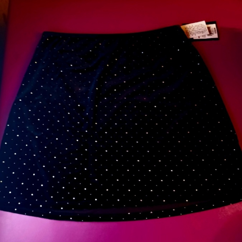Elegant Black Polka Dot Skirt